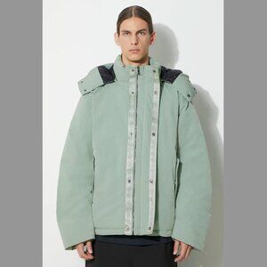 Daily Paper Joel Puffer Jacket Hooded Coat Iceberg Green (Never Worn) S